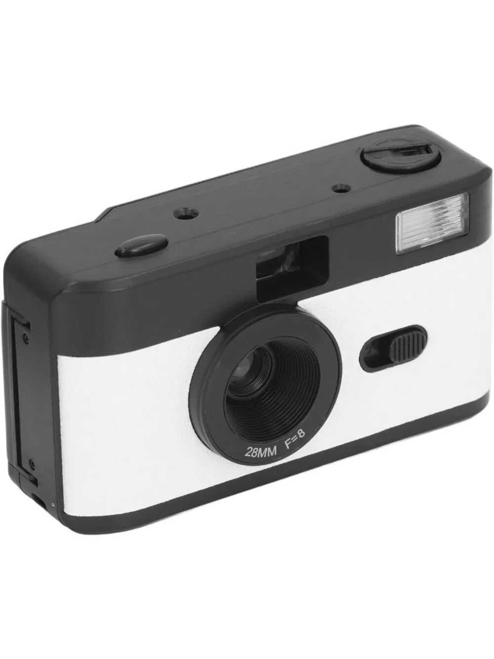 Vintage 35mm Reusable Film Camera with Flash - Supports Color & B&W Film